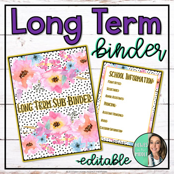 Preview of Long-Term Sub Binder - Maternity Leave - Extended Leave - Multiple Covers -