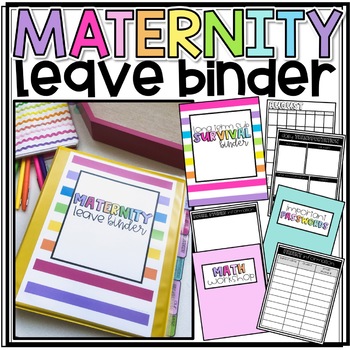 Preview of Long Term Sub/Maternity Leave Survival Notebook/Binder- EDITABLE!