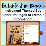 Editable Long Term Substitute Binder Template - Band, Orch