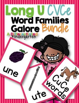 Preview of Long U CVCE Word Family Word Work Bundle-Differentiated and Aligned