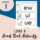 Long U Cards | Printable Literacy Activity