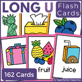 Long U Flashcards with Pictures - Vowel Team Flash Cards -
