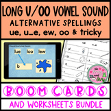 Long U/OO Vowel Sound Spellings Boom Cards & Worksheets Bundle