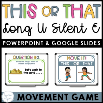 Preview of Long U Silent E Game PowerPoint and Google Slides
