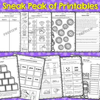 long u vowel teams practice worksheets by eugenias learning tools