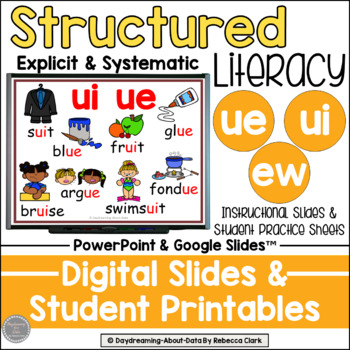 Preview of Long U Vowel Teams UE UI EW Structured Literacy Lessons Science of Reading
