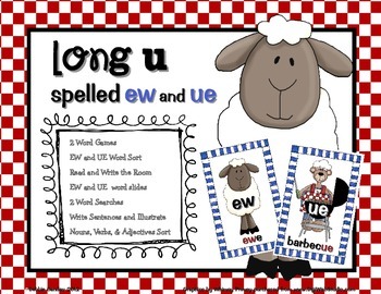 Long U spelled EW and UE Word Work Pack by Sailing Through 1st Grade