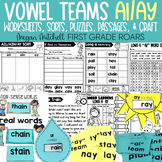 Vowel Teams AI & AY Phonics Worksheets, Sorts, Passages, C