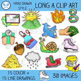 Long A Clip Art - 30 Pieces