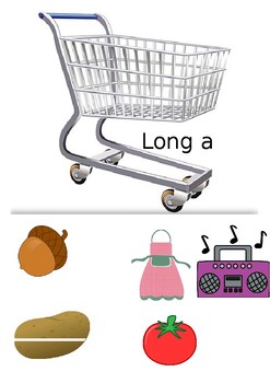 Preview of Long Vowel A Shopping Game