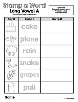 Long Vowel Activities by Mrs Pollard | Teachers Pay Teachers