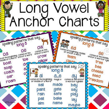 Preview of Long Vowels Anchor Charts