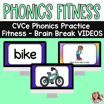 Preview of Long Vowel CVCe Phonics Fitness Practice Videos