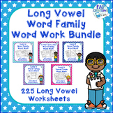 Long Vowel CVCe Word Family Word Work Bundle