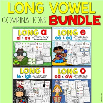 Preview of Long Vowel Combinations BUNDLE ee/ea, ai/ay, ie/igh, oa/ow