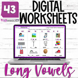 Long Vowel Digital Worksheets - Phonics Worksheets & Vowel