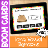 Long Vowel Digraphs Boom Cards - FREE Digital Phonics Activity