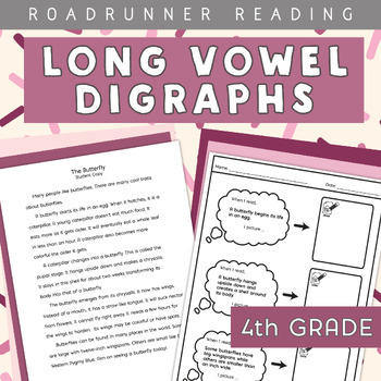 Preview of Long Vowel Digraphs - Vowel Teams - Fourth Grade Fluency Assessments & Practice