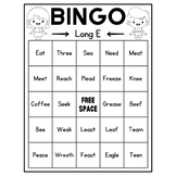 Long Vowel E Bingo Game  | Long E (ea, ee) | Phonics Game