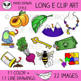 Long E Clip Art - 22 Pieces