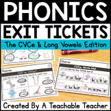 Long Vowel Exit Tickets