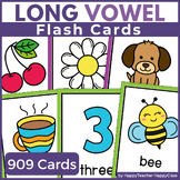 Long Vowel Flashcards with Pictures - Vowel Team Flash Car