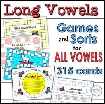Preview of Long Vowel Games - First Grade Phonics Science of Reading