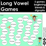 Long Vowel Games with beginning blends and digraphs