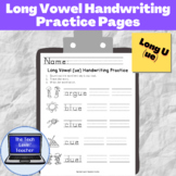 Long Vowel Handwriting Practice-U (ue)