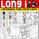 Long Vowel I Phonics Worksheets, Flash Cards - ie, y, i_e, igh, i