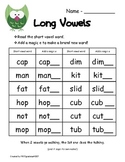 Long Vowel Magic e Worksheet