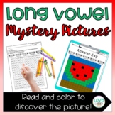 Long Vowel Worksheets Read and Color Mystery Pictures