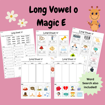 Preview of Long Vowel O Magic E Grade 1 & 2 Phonics Activities