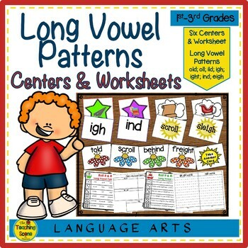 Long Vowel Patterns Centers & Activities by The Teaching Scene by Maureen