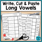 Long Vowel Phonics Worksheets: Cut and Paste Activities fo
