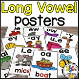 Long Vowels Posters & Flash Cards - Phoincs Bulletin Board