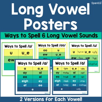 Preview of Long Vowel Posters l Way to Spell Long Vowel Sounds (FREEBIE!)
