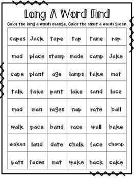 Long Vowel Read and Color by Moore to Learn | Teachers Pay Teachers