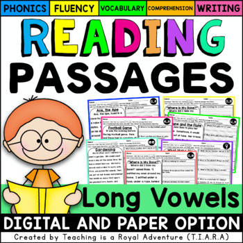 Preview of Long Vowel Reading Passages LEVEL 2 - Distance Learning