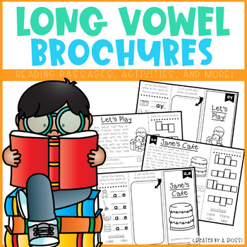 Preview of Long Vowel Brochures - Reading Comprehension Passages - Science of Reading
