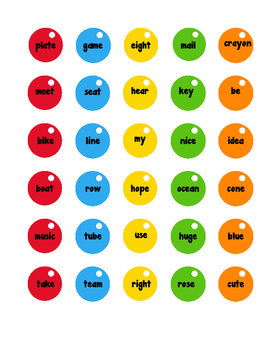 Long Vowel Review Gumball Sort by Runs on Coffee SPED | TpT