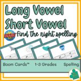 Long Vowel Short Vowel Find the Right Spelling | Boom Cards™