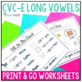 Long Vowel Silent E CVCe Worksheets 