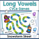Long Vowel Silent E - Winter CVCe Phonics Literacy Center Games