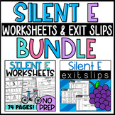 Long Vowel Silent E Words BUNDLE: No Prep Worksheets & Exi