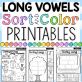 Long Vowel Sorting and Coloring Posters and Printables