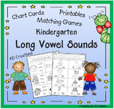 Kindergarten Long Vowel Sounds  *  Matching Games  *  Printables