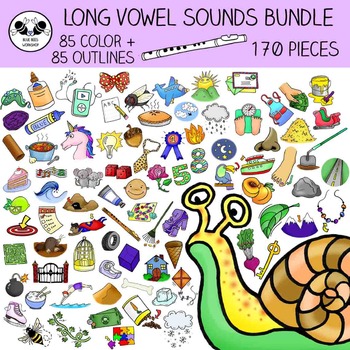 Preview of Long Vowel Sounds Clip Art MEGA Bundle