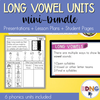 Preview of Long Vowel Sounds Phonics Unit MiniBundle of Lesson Plans and Activities