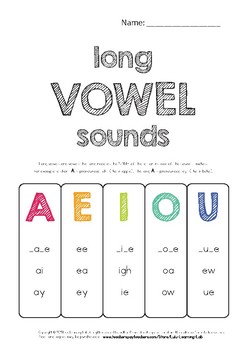 long vowel sounds worksheets by lulu learning lab tpt